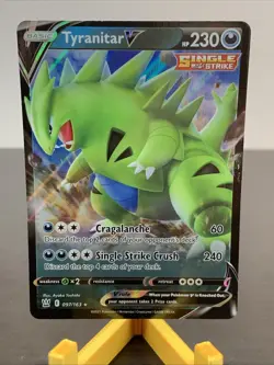 Pokemon TCG Tyranitar V Full Art Holo Rare 097/163 - Image 1