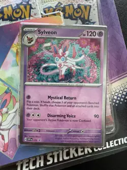 Pokemon TCG Prismatic Evolutions Tech Sticker Collection Sylveon Promo Card New - Image 3