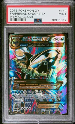 Pokemon Primal Kyogre EX 149/160 XY Primal Clash Full Art Ultra Rare Holo PSA 9 - Image 1
