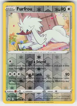 Furfrou 126/198 Common Chilling Reign Pokemon Reverse Holo Moderately Played - Image 1