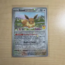 Eevee (74/131) [Reverse Holo] - Prismatic Evolutions Pokemon Day 2025 Promo NM - Image 1