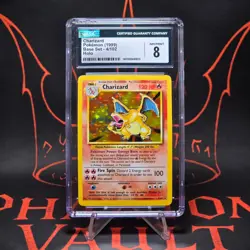 CGC 8 Charizard #4 1999 POKEMON BASE SET UNLIMITED - Image 1