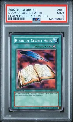 2002 Yu-Gi-Oh! Book Of Secret Arts LOB 1st Edition Common PSA 9 - Image 1