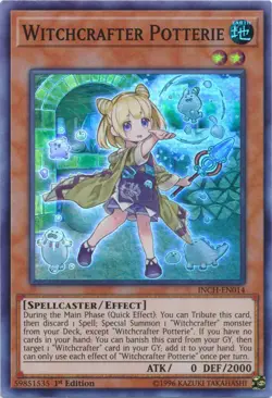 Witchcrafter Potterie - INCH-EN014 - Super Rare - 1st Edition Near Mint Yugioh! - Image 1