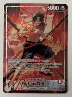 Portgas D Ace Alt Art Leader OP16-001 Time of Battle ENGLISH - Image 1