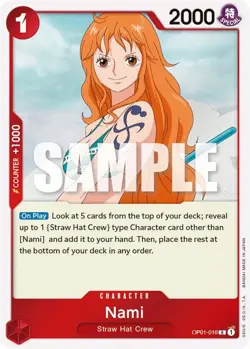 NAMI OP01-016 R ROMANCE DAWN ONE PIECE NM/M - Image 3