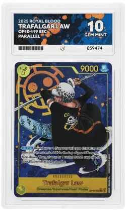 One Piece TCG - Trafalgar Law OP10-119 SEC* Alt-Art - Gem Mint 10 Ace Grading - Image 2