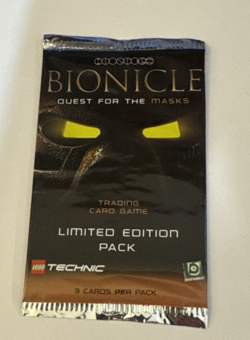 Bionicle Quest for the Masks Limited Edition Trading Card Game pack 3 cards - Image 1