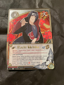 Naruto CCG Itachi Uchiha Card 6/3 Holo Foil 1511 Rare NM - Image 1