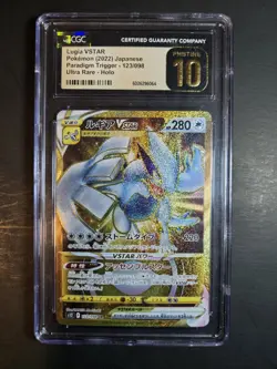 Lugia VSTAR 123/0982022 Japanese Ultra Rare Gold CGC Pristine 10 Pokemon Card - Image 1