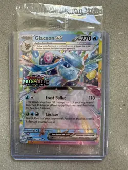 Glaceon EX Prismatic Evolutions STAMPED Sealed Promo Card 026/131 Surprise Box - Image 3