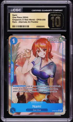 2024 One Piece Emperors In The New World Alt Art Nami #OP09-050 CGC 10 PRISTINE - Image 1