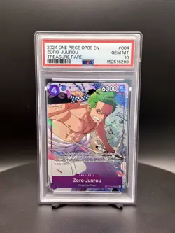 One Piece Zoro-Juurou OP09-004 Treasure Rare Foil PSA 10 English - Image 1