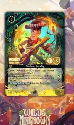 🔥Lorcana Foil Woody - Jungle Guide Set Champs Top-8 Promo Wilds Unknown 54/P3🔥 - Image 1