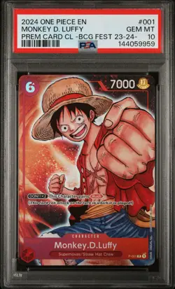 2024 One Piece Bandai Card Game Fest 23-24 Prem CL BCG Monkey D. Luffy PSA 10 - Image 3