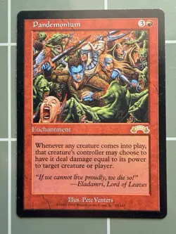 MTG Magic: The Gathering - Exodus - 1x Rare Pandemonium Card - NM English - Image 1
