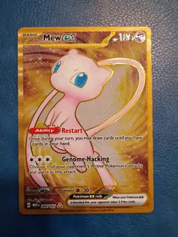 Pokemon 151 Mew ex Metal Card Ultra Premium Collection UPC Gold Promo - Image 1