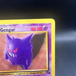 Vintage Gengar 20/62 Fossil Pokemon Card TCG Non-Holo Rare 1999 - Image 2