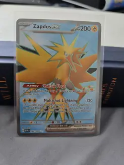 Pokemon Zapdos EX TCG Holo Rare Card 192/165 SV Scarlet & Violet 151 - Image 1