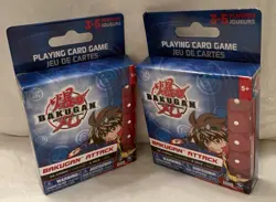2008 LOT OF 2 BAKUGAN BATTLE BRAWLERS ATTACK Playing Card & Dice Game NEW NIB - Image 1