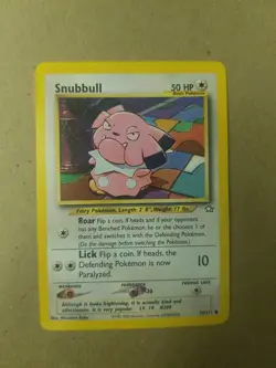 SNUBBULL 74/111 - Neo Genesis Set - VINTAGE WOTC Pokemon Card - Unlimited - NM - Image 1