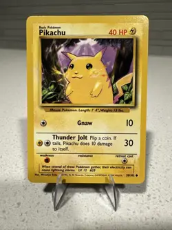 1999 Pokemon TCG Base Set Pikachu Card 58/102 Vintage - Image 1