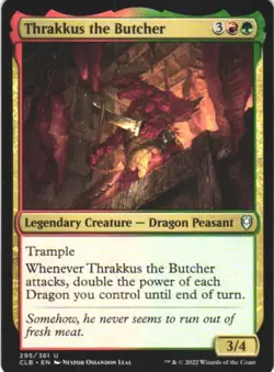 Thrakkus the Butcher 295 Commander Legends: Battle for Baldur's Gate MTG NM/M - Image 1