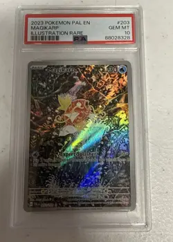 2023 POKEMON PAL EN-PALDEA EVOLVED ILLUSTRATION RARE #203 MAGIKARP PSA 10 - Image 1