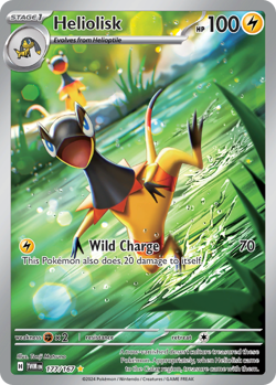 HELIOLISK 177/167 ILLUSTRATION RARE TWILIGHT MASQUERADE POKEMON NEAR MINT - Image 1