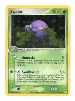 Swalot 50/101 Uncommon Hidden Legends Pokemon Reverse Holo Moderately Played - Image 1