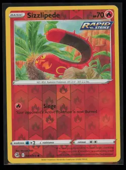 Sizzlipede 047/264 Pokemon Fusion Strike Common Near Mint Reverse Holo - Image 1