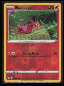 Sizzlipede 029/163 Pokemon Battle Styles Common Near Mint Reverse Holo Card - Image 1