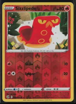 Sizzlipede 046/264 Pokemon Fusion Strike Common Near Mint Reverse Holo - Image 1
