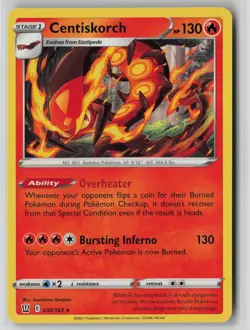 Centiskorch 030/163 Pokemon Battle Styles Rare Near Mint - Image 1