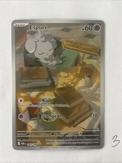 Pokemon TCG Espurr 095/088 Perfect Order Shiny Rare Illustration Rare NM Card - Image 1
