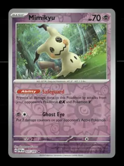Mimikyu 037/091 Paldean Fates Reverse Holo NM/M Pokemon - Image 1