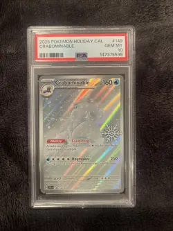 2025 Pokemon Holiday Calendar Crabominable 149/142 Stamped PSA 10 - Image 1