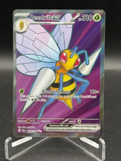 Beedrill ex 098/086 2026 Pokemon Chaos Rising Full Art Ultra Rare Holo NM - Image 1