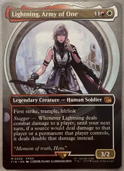 Lightning, Army of One (0320) | Borderless Foil | Magic: The Gathering MTG - Image 1