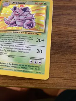 Pokemon TCG Nidoking Holo 11/102 Base Set Unlimited Holo Rare, German Edition - Image 5