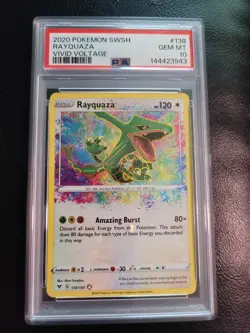 2020 POKEMON SWSH VIVID VOLTAGE RAYQUAZA #138 PSA 10 - Image 1