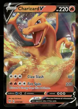 Charizard V 019/189 Holo V Rare Darkness Ablaze Pokemon NM - Image 1