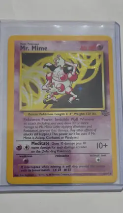 Pokemon TCG Mr. Mime Jungle 6/64 Holo Unlimited Holo Rare - Image 1