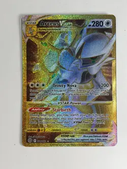 Pokemon TCG Brilliant Stars Gold Secret Rare Arceus VSTAR 184/172 Near Mint - Image 1