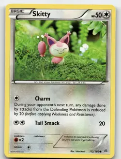SKITTY 113/160 COMMON PRIMAL CLASH POKEMON LIGHTLY PLAYED - Image 1