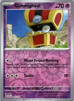 Gimmighoul 097/191 Common Surging Sparks Pokemon Reverse Holo Near Mint - Image 1