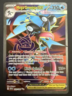 Mega Greninja ex 100/086 Full Art Holo - ME04: Chaos Rising - Pokemon TCG - NM - Image 1