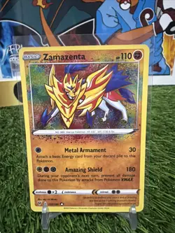 Pokemon TCG Zamazenta Amazing Rare Holo #102/185 Vivid Voltage 110 HP English - Image 1