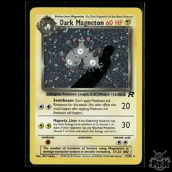Dark Magneton Holo 11/82 Team Rocket LP Pokemon - Image 1