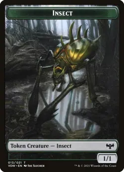 MTG Foil Token Innistrad: Crimson Vow INSECT 013/SPIRIT 002 - Image 1